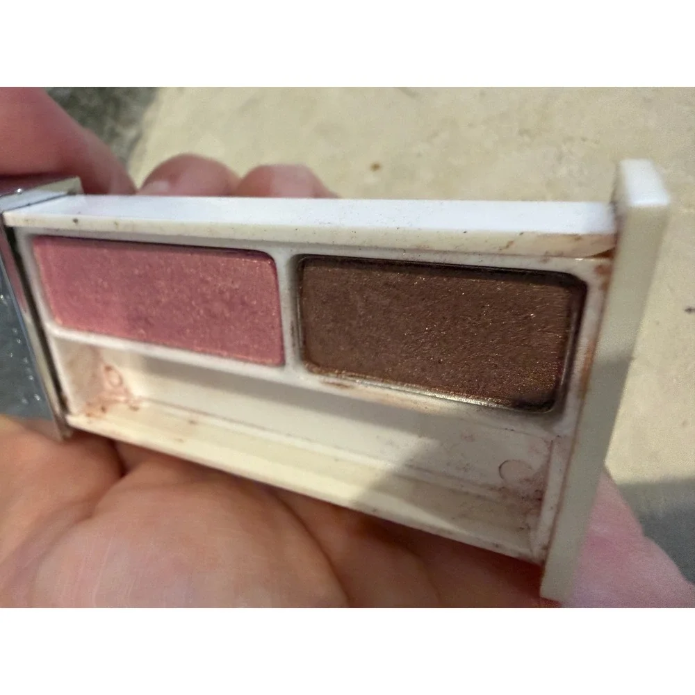 Clinique Colour Surge Eye Shadow Duo Strawberry Fudge M49 Pink Brown Shimmer 2g